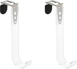 Set of 2pcs Adjustable Over The Door Hooks for Hanging for Living Room Bathroom Bedroom Kitchen Hanging Clothes Towels Hats Coats Bags