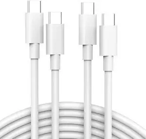USB C to USB C Cable (2-Pack 6.6ft) for MacBook Air/Pro Charger iPad Pro 12.9/11 inch iPad Air 5/4 Mini 6 iPhone 17/16/15 Pixel Galaxy S25/S24 Switch 2 Type C Fast Charging Cord