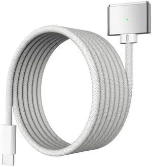 140W (6.6FT) USB-C to Magnetic 3 Cable for M4 MacBook Air Pro Charger Magnetic Safe 3 Cable for MacBook Air (15/13 M4 2025 M3 2024 M2 2023 M2 2022) Pro (16/14 2024/2023/2021) White
