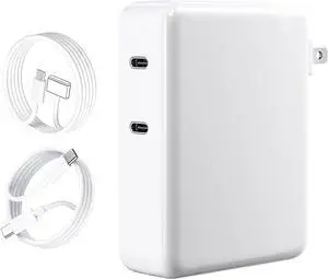 Mac Book Pro Charger - 280W 2 Port 140W+140W USB C Fast Charger Compatible with Mac Book Pro/Air 16 15 14 13 inch M1 M2 M3 M4 Series and All USB C Device with 6.6FT Type C Cable & Magnetic 3 Cable
