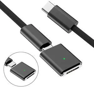 USB-C to Magnetic 3 cable140W Compatible with MacBook Pro 2023 (M2 14/16 inch) Air 2022 (M2) Pro 2021 (M1 14/16 inch) with 240W Type-C Charging Cable (2M/6.6ft) Black