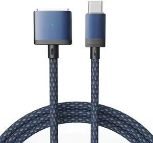 140W USB-C to Magnetic 3 Cable (6.6ft) Fast Charging for MacBook Air (15/13 M4 2025 M3 2024 M2 2023 M2 2022) Pro (16/14 2024/2023/2021) Blue
