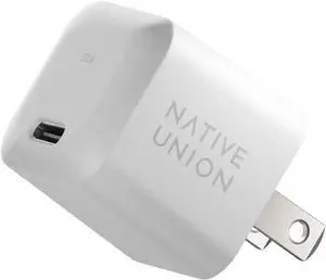 Fast GaN Charger PD 30W  Ultra-Compact Power Delivery Enabled USB-C Charger  Made of Recycled Materials  for MacBook Air iPads iPhones Pixel Galaxy & Other Type-C Devices (White)