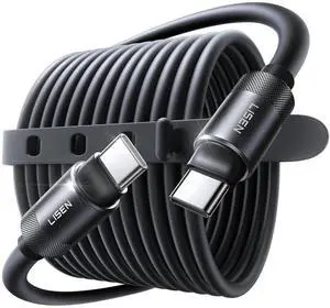 USB C Cable Charger Type C (10FT 100W) Soft Silicone USBC to USBC for Switch 2 iPhone 16 Pro Max Charger Cord iPhone 15 MacBook Pro/Air iPad Pro/Air  S25 Black