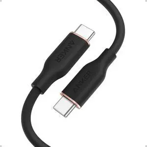 USB C Cable 240W Type C Flow Cord Fast Charging for iPhone 17 Series MacBook Pro 2020 and More (USB 2.0 3FT Black)