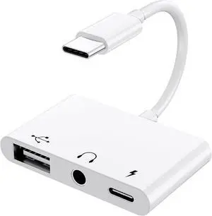 USB C to 3.5mm Jack Headphone Adapter with Charger OTG Cable Adapter Type C to Aux Audio Earphones Splitter for  Galaxy S22 Ultra S21 S20 i-Pad Pro Air Pixel 4 Laptops