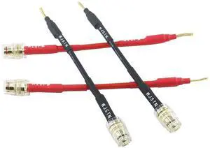 Flex Pin Banana Plugs to 4mm Female Banana Jack Speaker Audio Adapter for Spring Loaded Terminals Amplifier Speaker Sound Systems 4Pack
