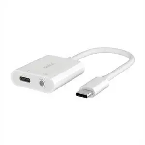 Rockstar? 3.5mm Audio with USB-C Charge Adaptor Included USB-C Audio Adaptor Compatible with iPad Pro Galaxy Note Google Pixel LG G6 Sony Xperia OnePlus and More - White