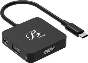 USB C to HDTV Adapter Type C Adapter Multiport AV Converter with 4K@60hz HD Output 100W PD & USB 3.0 Port Compatible for Switch 2 MacBook Pro/Air iPad Tablets Switch TV Monitor and More