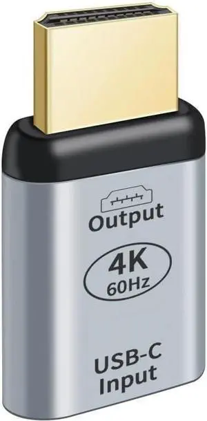 USB-C Type C Female Source to HDMI Male Sink HDTV Adapter 4K 60hz 1080p for Monitor Tablet & Phone & Laptop. Not Work for HDMI Host to Type-C Displays