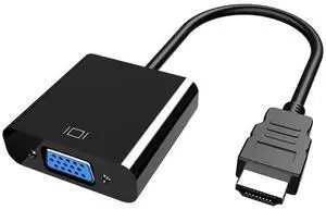 HDMI to VGA Connects Adapter Gold-Plated HDMI Male to VGA Female Adapter for Computer Projector HDTV Desktop Laptop PC Monitor Chromebook Raspberry Pi  Xbox and More