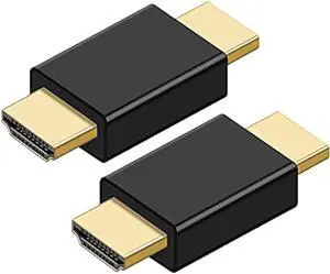 HDMI Adapter HDMI Male to Male Coupler Extender Connector for HDTV 1080P HDMI Cable Extension Converter (2 Pack)