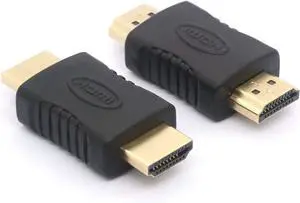 HDMI Coupler HDMI Male to HDMI Male Straight in-line Coupler Adapter 19 Pin HDMI Connector for HDTV(2-Pack)