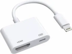 [ MFi Certified] Lightning to HDMI Adapter for iPhone to TV 1080P Lightning to Digital AV Adapter Sync Screen Connector Cable for iPhone 14 13 12 11 Pro Max XS XR X 8 7 to HDTV Projector Monitor