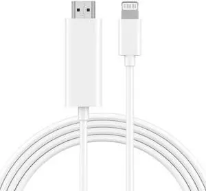 [ MFi Certified] Lightning to HDMI Cable Adapter for iPhone 1080P Lightning to HDMI Digital AV Adapter HDTV Cord Compatible with iPhone 14 13 12 11 Pro Max XS XR X 8 to TV Projector Monitor-6.6ft