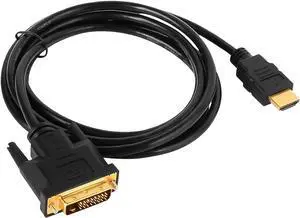 HDMI A to DVI Adapter Cable 6ft Bi-Directional 1080 DVI-D to HDMI Cable Male to Male High-Speed Gold-Plated for Raspberry Pi  X-Box One PS3/4/5 Graphics Card