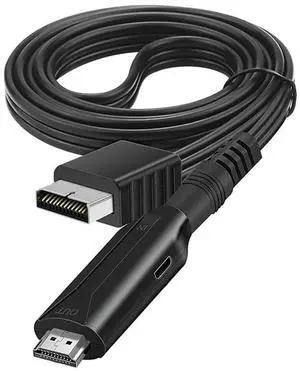 PS1/PS2 to HDMI Converter Cable HDMI Adapter Connector Video Conversion Cables 1080P/720P for PS1/PS2 Console HDTV/Monitor 1m/3.2ft