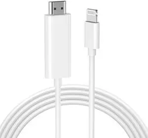 [ MFi Certified] Lightning to HDMI Adapter for iPhone 14 to TV 1080P HDMI Cable Compatible with iPhone iPad 6.6FT Digital AV Adapter Sync Screen Connector for iPhone to HDTV Monitor Projector