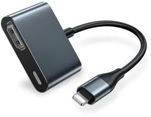 HDMI Digital AV Adapter 1080P HD Video HDMI Sync Screen and Audio Connector Cable with Charging Port Compatible with iPhone 14/13/ 12/iPad on HDTV/Projector/Monitor Support iOS17/16/15