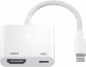 [ MFi Certified]  Lightning to HDMI Digital AV Adapter 1080P HD Video HDMI Sync Screen Connector Cable with Charging Port for iPhone 14 13 12 11 XS XR X 8 7 iPad on HDTV/Projector/Monitor
