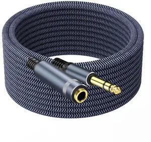 1/4 inch 10ft Stereo Headphone Guitar Cable Male to Female Quarter inch Headphone Extension