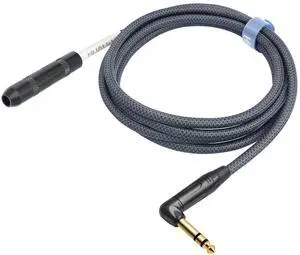 6FT 1/4 Right Angle TRS Stereo Male to Female Audio Extension Cord Right Angle 6.35MM TRS Male to Female Stereo Headphone Guitar Extension Cable Cord for Amplifiers Headphone Electronic Drums