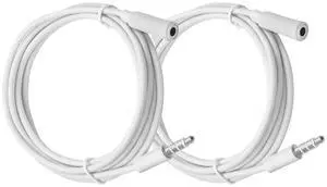 New 3.5mm Audio Stereo Line Cable 4-Pole Male to Female Auxiliary Extension Cord 3ft Converter Cable Headphones Earphones Adapter for  iPhone iPad iPod  Galaxy HTC Android (2 of Pack)