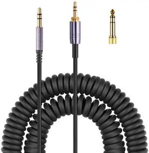 Solo3 Coiled Audio Cable Compatible with Dre Beats Solo4 Solo PRO Studio3 Marshall Major3 Major4 Headphones 3.5mm Extension Cords with 6.35mm Adapter(4.2ft-14ft)