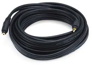Audio Extension Cable - Premium 3.5mm Stereo Male to 3.5mm Stereo Female Gold Plated 22AWG 25 Feet Black