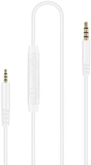 Replacement Audio Cable for  Headphones 3.5mm to 2.5mm Aux Cord Compatible with  700 QuietComfort 25 QC25 35 QC35 QC35II 45 QC45 with in-line Mic & Volume Control (White)