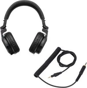 Headphones Replacement Audio Cable Extendable Spring Cable with 3.5mm Stereo Plug & 6.3mm Adapter for Pioneer DJ HDJ CUE1 HDJ CUE1BT HDJ X5 HDJ X7 HDJ S7 Headphones