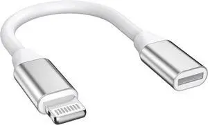 [ MFi Certified] 9cm Lightning Male to Lightning Female Charger Adapter iPhone Extension Charging Adapter Cable Cord Connector Converter Dongle Compatible with iPhone 14 13 12 11 XS XR X 8 7 6