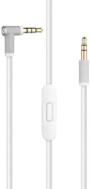 Replacement Audio Cable Cord with in-line Mic Audio Extension Cable and Remote Control Compatible with Beats by Dr Dre Headphones Solo/Studio/Pro/Detox/Mixr/Executive/Pill (White)
