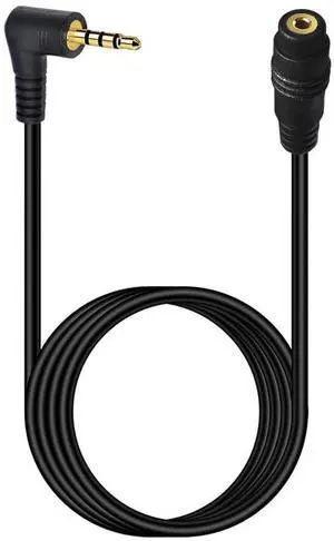 2.5mm Audio Extension Cable 6FT 90 Degree Angle 2.5mm TRRS Male to Female Stereo Audio Plug Jack Cord Headphone Audio 4 PoleAudio Only Can not Transmit Vedio