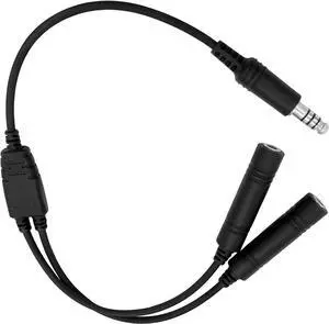 General Aviation Headset Dual GA Plugs to Helicopter U174/U Adapter Twin PJ-068 PJ-055 Fixed-Wing Aircraft Headphones to TP-120 U-174 7.0 mm Civilian Plug Cable Pilot Extension Cord Converter