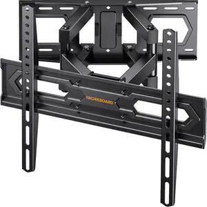 50 55 65 inch Full Motion TV Wall Mount for 32-70 inch TV Bracket Dual articulating Arms Mount Tilt Swivel Extension Level Max VESA 400x400mm 16 Studs 110 lbs Fit Most 40 43 50+ TVs