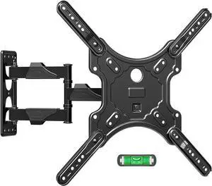 TV Wall Mount for Most 26-60 Inch TVs Swivel and Tilt Full Motion TV Mount with Single Stud Perfect Center Design Wall Mount Bracket Max VESA 400x400mm Corner Mount Holds up to 77 lbs.