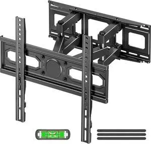 EconoMe TV Wall Mount for Most 32-65 inch Flat Screen/LED/4K TVs TV Mount with Swivel and Tilt Articulating Dual Arms Full Motion Wall Mount up to 16 Stud Max VESA 400X400mm up to 99lbs