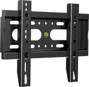 TV Wall Mount Bracket Low Profile Fixed for 14-43 Inch Flat Screen TVs & Monitors Up to 55lbs Universal TV Monitor Mount Fits 8 Wood Studs Max VESA 200x200mm