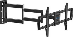 Full Motion TV Wall Mount with 30 Extension & Tilt & Swivel for Most 42-75 Inch TVs Long Arm TV Mount Corner Bracket Articulating Arm Mount Max VESA 600x400mm and Up to 99 lbs MU0057-L