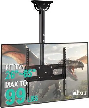 Ceiling TV Mount for 26-65 inch Full Motion Ceiling TV Bracket Fits Most LED LCD OLED 4K Flat Screen TVs up to 99lbs Mounting Holes 400x400mm (CM2665-P) Black