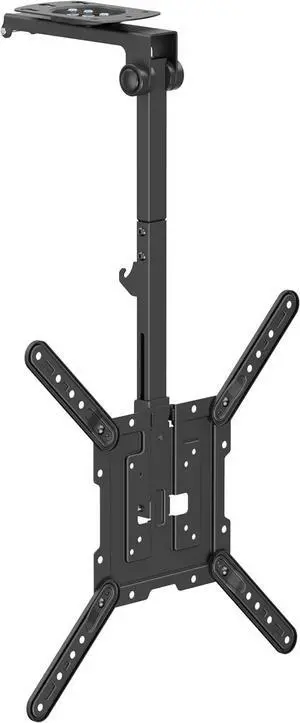 CM344 Flip Down TV and Monitor Roof Ceiling Swivel Mount | Fits Flat TV 23 to 55 Inches | VESA Compatible 200x200 400x400 | Height Adjustable | Pitched Roof