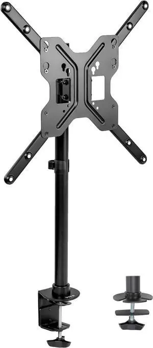 Ultra Wide TV Desk Mount for up to 55 inch Screens Weighing 66 lbs Full Motion Height Adjustable Single Television Stand Black STAND-V155C