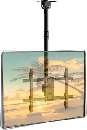 Ceiling TV Mount  Adjustable Hanging Ceiling TV Bracket Fits Most 43-86 inch LCD LED OLED 4K TVs Pole Ceiling Mount Supports up to 132lbs Max VESA 600x400mm Black