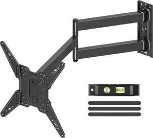 Long Arm Corner TV Mount for Most 32-65 Inch TVs 31.3 Long Extension Full Motion Wall Mount Bracket Swivel Articulating Arm & Tilt TV Wall Mount MAX VESA 400x400mm Holds up to 99 lbs