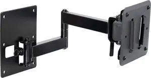 Sturdy Plastic Polymer and Steel RV TV Mount with Articulating Arm VESA 100x100mm Mounting Pattern Holds up to 22 lbs Wall Bracket for Indoor Use Black Mount-VWRV3