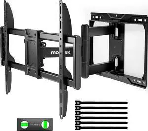 Full Motion TV Wall Mount for 37-84 Inch TVs TV Mount Bracket with Articulating Arms Tool-Free Tilt & Swivel Extension Max VESA 600x400mm Fits 12/16 Wood Studs Up to 110lbs 4X Tested