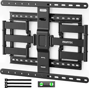 Ultra Slim TV Wall Mount for 43-90 Inch TVs | 1.1 Thin Low Profile Full Motion Bracket | Dual Swivel Articulating Arms with Tilt | Max VESA 600x400mm | Holds 132lbs | Fits 16/18 Studs