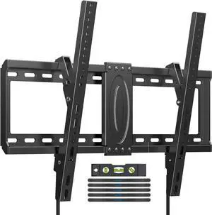Suptek Tilt TV Wall Mount Bracket for Most 37-82 inch TV Universal Mount with Max 600x400mm VESA and 132lbs Loading Capacity Fits Studs 24 Apart Low Profile with Magnetic Bubble Level (MT5082)
