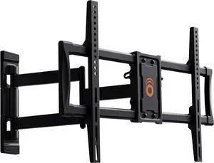 Corner TV Wall Mount for Big TVs - 24 Inches of Extension Plus Smooth Full Motion - Mount TVs Up to 65 in The Corner Or Up to 75 On A Flat Wall - Drilling Template & Cable Ties Included